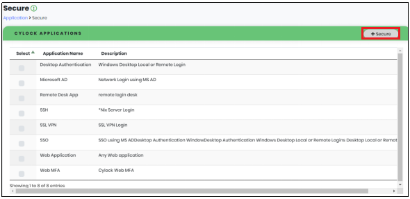 CyLock Applications - CyLock